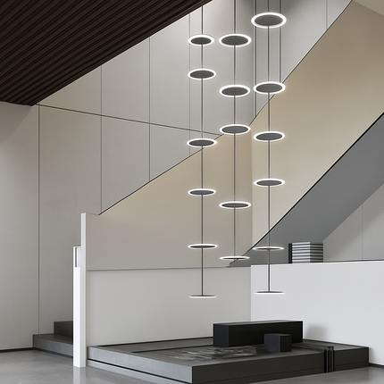 Lustre LED élégant pour escalier au design moderne — LZ4X9P2