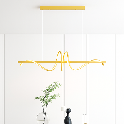 Lustre LED rotatif moderne avec télécommande longue portée — LZ4X9P
