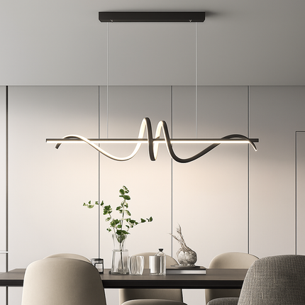 Lustre LED rotatif moderne avec télécommande longue portée — LZ4X9P