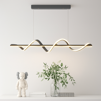 Lustre LED rotatif moderne avec télécommande longue portée — LZ4X9P