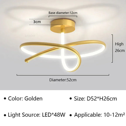 Lustre LED moderne pour décoration intérieure de luxe — LZ7XQ2