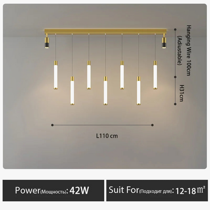 lustre moderne lumineux à économie d'énergie pour une ambiance chaleureuse