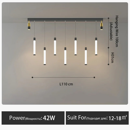 lustre moderne lumineux à économie d'énergie pour une ambiance chaleureuse