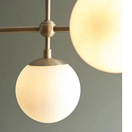 lustre moderne minimaliste en verre sphérique pour bar et déco créative