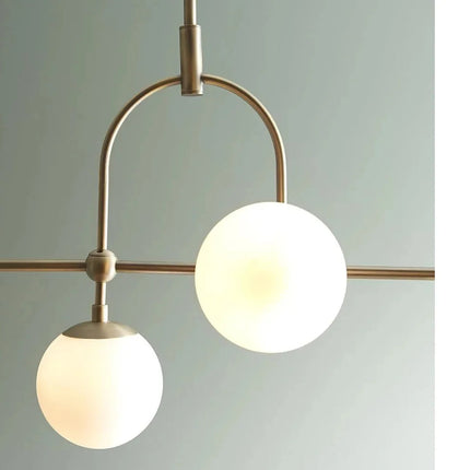 lustre moderne minimaliste en verre sphérique pour bar et déco créative