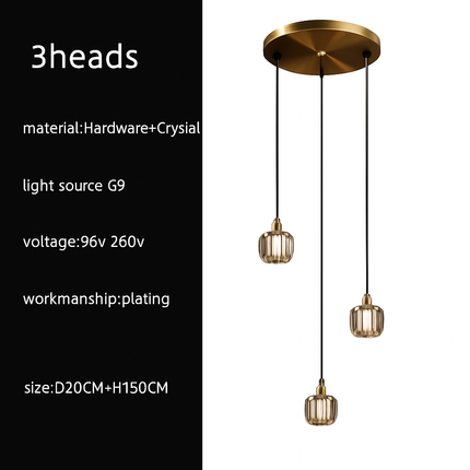 Lustre LED moderne noir et doré au design élégant — LZ4X9T