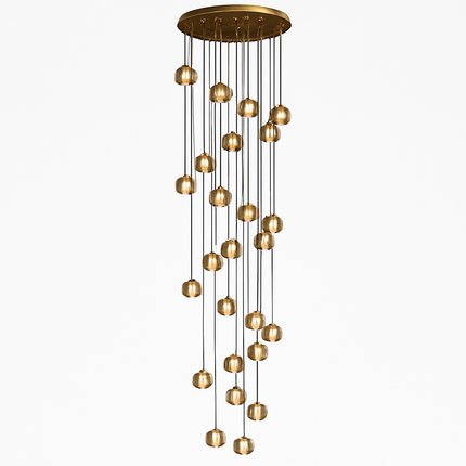 Lustre LED moderne noir et doré au design élégant — LZ4X9T