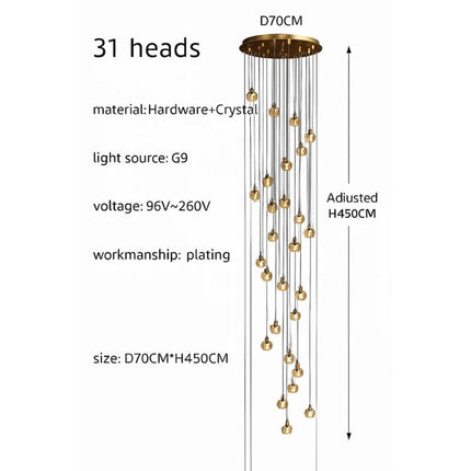 Lustre LED moderne noir et doré au design élégant — LZ4X9T