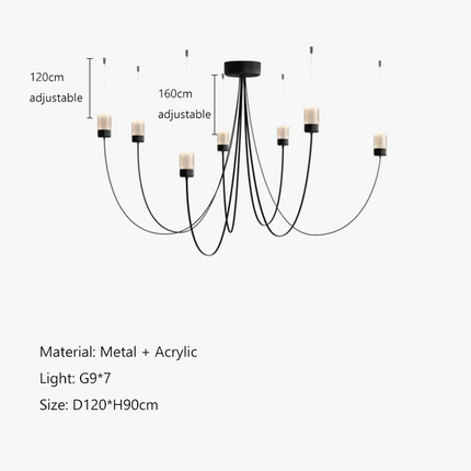 lustre moderne nordique design créatif éclairage suspendu élégant