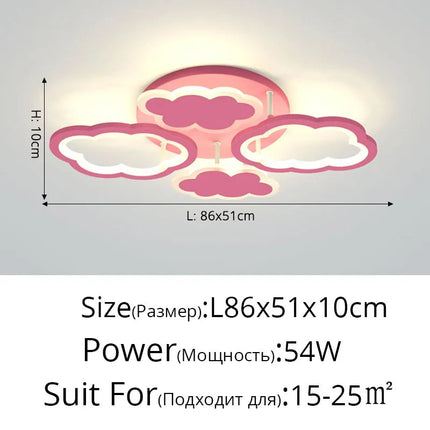 lustre moderne nuage lumière dessin animé créatif décoration éclairage intérieur