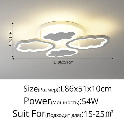 lustre moderne nuage lumière dessin animé créatif décoration éclairage intérieur