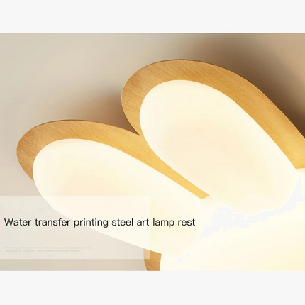 Lustre enfant design lapin en bois naturel — LZ4X9M