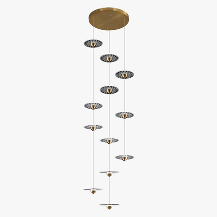 Lustre suspension design nordique simple et élégant pour escalier — LZ4X9T2