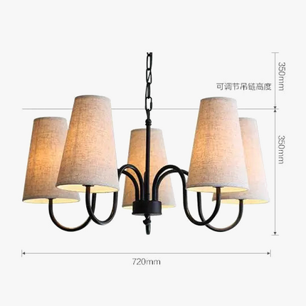 Lustre rétro en tissu pour intérieur élégant — LZ4G7N2