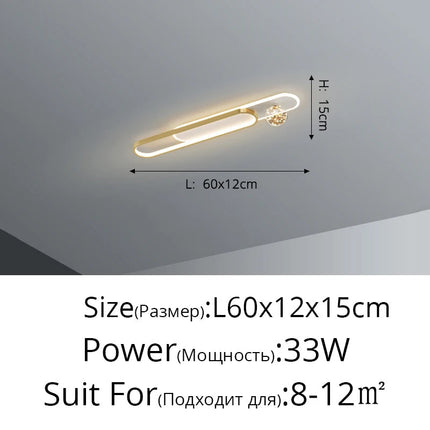 Lustre moderne créatif à bande longue encastrée étoilée — LZ4X9P2