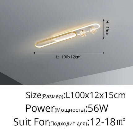Lustre moderne créatif à bande longue encastrée étoilée — LZ4X9P2