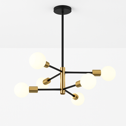 lustre moderne spoutnik satellite à 2/4/8 têtes suspendu