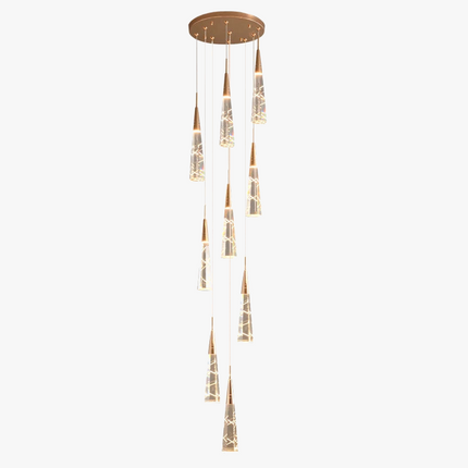 Lustre suspension moderne à branches avec longue ligne LED intégrée — LZ4X9T2