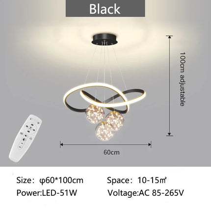 Lustre suspension moderne au design intérieur élégant — LZ4X9P