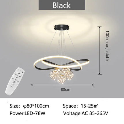 Lustre suspension moderne au design intérieur élégant — LZ4X9P