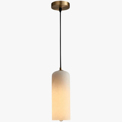 Lustre naturel en marbre avec ampoule cuivre simple — LZ4X9P
