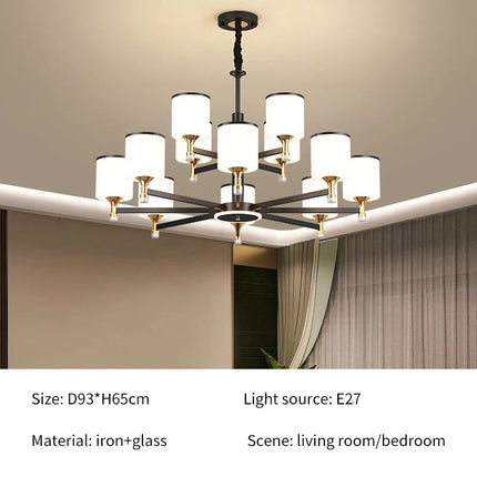 Lustre nordique 15 têtes pour intérieur lumineux design moderne — LZ4X7Q9