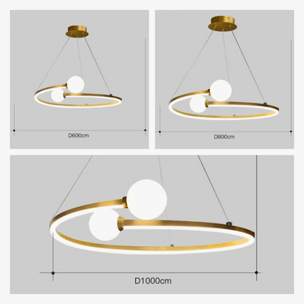 Suspension LED anneau style nordique pour éclairage design — LZ4X9T