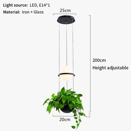 Suspension nordique avec plante artificielle en pot suspendu — LZ4X9T