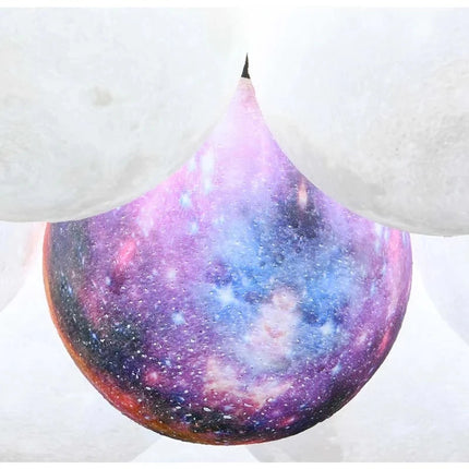 Lustre suspension boule en verre imprimé 3D planète lune — LZ4X9P