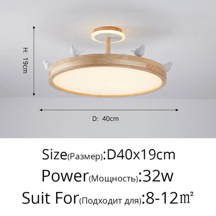 Lustre nordique créatif en forme de couronne oiseau pour chambre enfant — LZ4B7X9