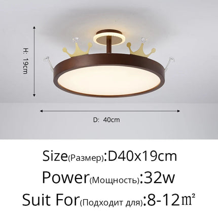 Lustre nordique créatif en forme de couronne oiseau pour chambre enfant — LZ4B7X9