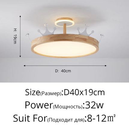 Lustre nordique créatif en forme de couronne oiseau pour chambre enfant — LZ4B7X9
