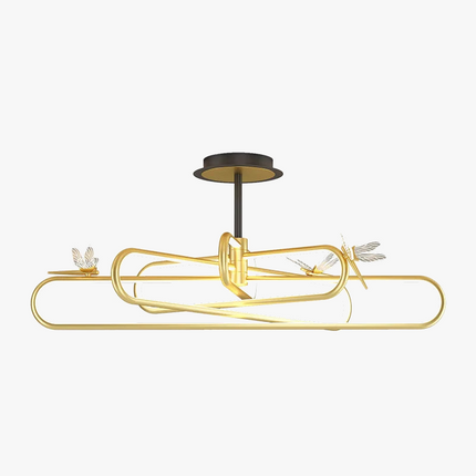 Lustre LED moderne rétractable motif libellule style nordique — LZ4X9T2
