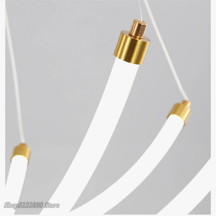 Lustre LED nordique réglable en acrylique et métal — LZ4X9P2