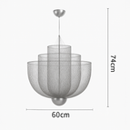 D60CM Tout Argent / Blanc chaud 3000K