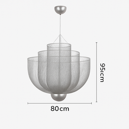 Lustre LED dimmable en grille métallique au design géométrique — LZ4X9J