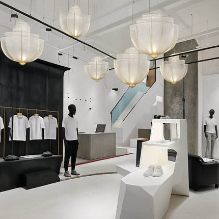 Lustre LED dimmable en grille métallique au design géométrique — LZ4X9J
