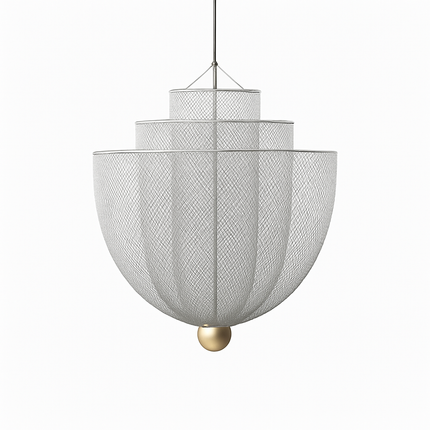 Lustre LED dimmable en grille métallique au design géométrique — LZ4X9J