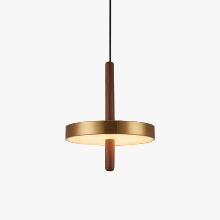 Lustre nordique réglable en bois et métal doré pour intérieur — LZ4X9T