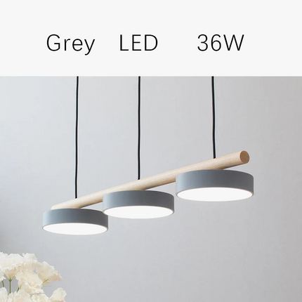 Lustre suspension nordique en bois massif avec LED intégrée — LZ4P9X