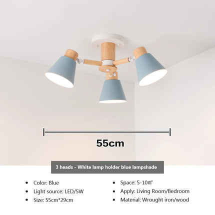 Lustre suspension nordique en bois massif pour hôtel et restaurant — LZ4P9X