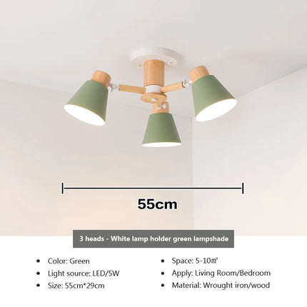 Lustre suspension nordique en bois massif pour hôtel et restaurant — LZ4P9X