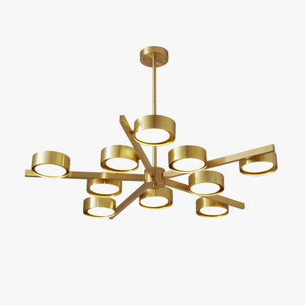 Lustre suspension nordique en cuivre pour éclairage doux — LZ4X9P2