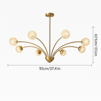 Cristal - 8 lumières / Lumière blanche chaude
