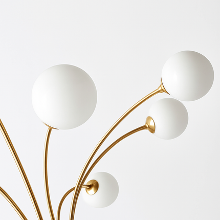 Lustre nordique en cuivre et cristal au design luxueux — LZ4X9P