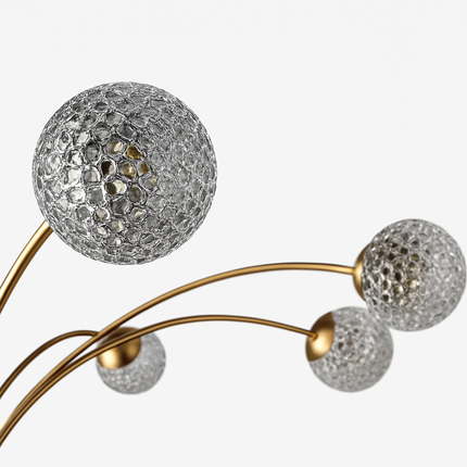 Lustre nordique en cuivre et cristal au design luxueux — LZ4X9P