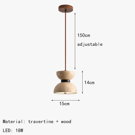 Lustre suspension nordique en marbre naturel à fil réglable — LZ4X9P