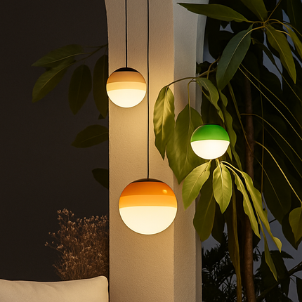 Lustre suspension LED créatif en verre dégradé style nordique — LZ4X9P