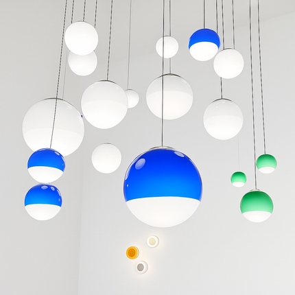 Lustre suspension LED créatif en verre dégradé style nordique — LZ4X9P