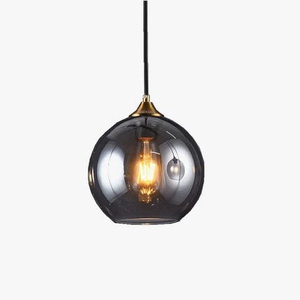 Lustre suspension nordique en verre fumé simple et luxueux — LZ4X9T2